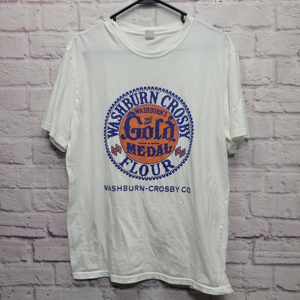 GOEX Washburn Crosby Gold Medal Flour T-Shirt Mens M Fair Trade Logo Tee‎ Promo